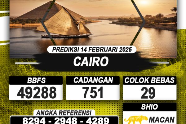 PREDIKSI CAIRO 14 FEB 2025 | PREDIKSI TOGEL KUNINGTOTO