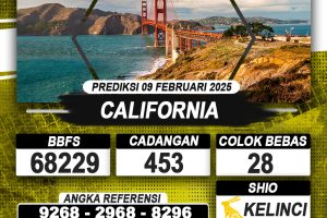 PREDIKSI CALIFORNIA 09 FEB 2025 | PREDIKSI TOGEL KUNINGTOTO