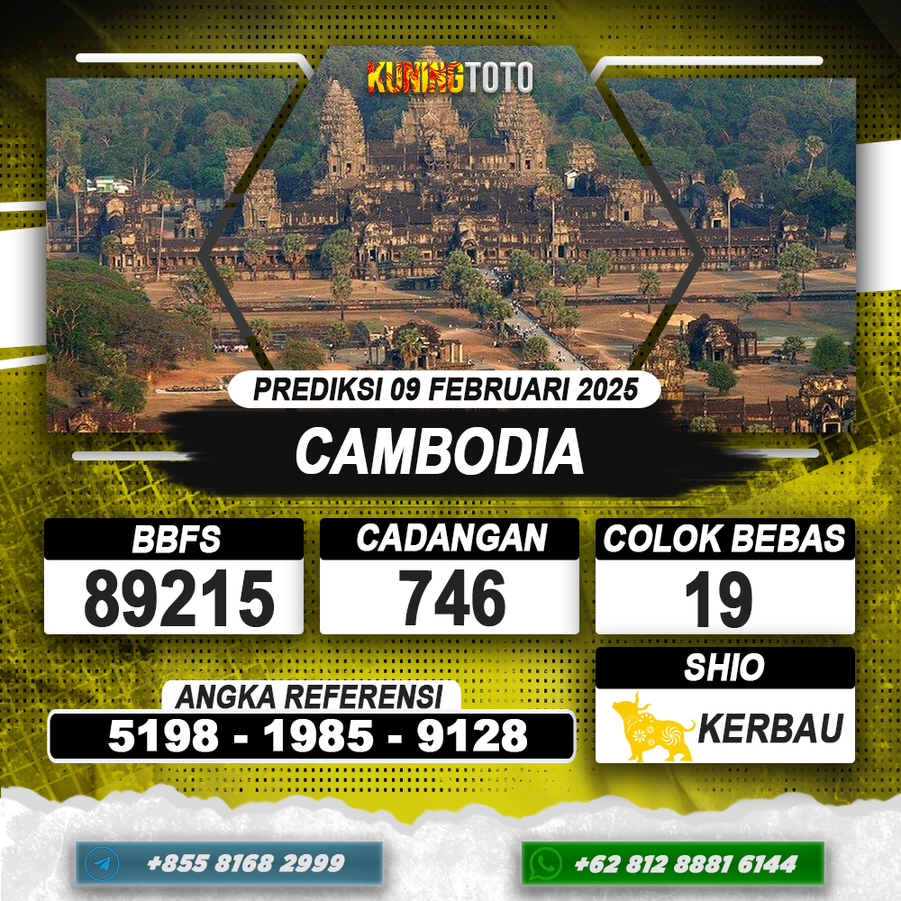 PREDIKSI CAMBODIA 09 FEB 2025 | PREDIKSI TOGEL KUNINGTOTO