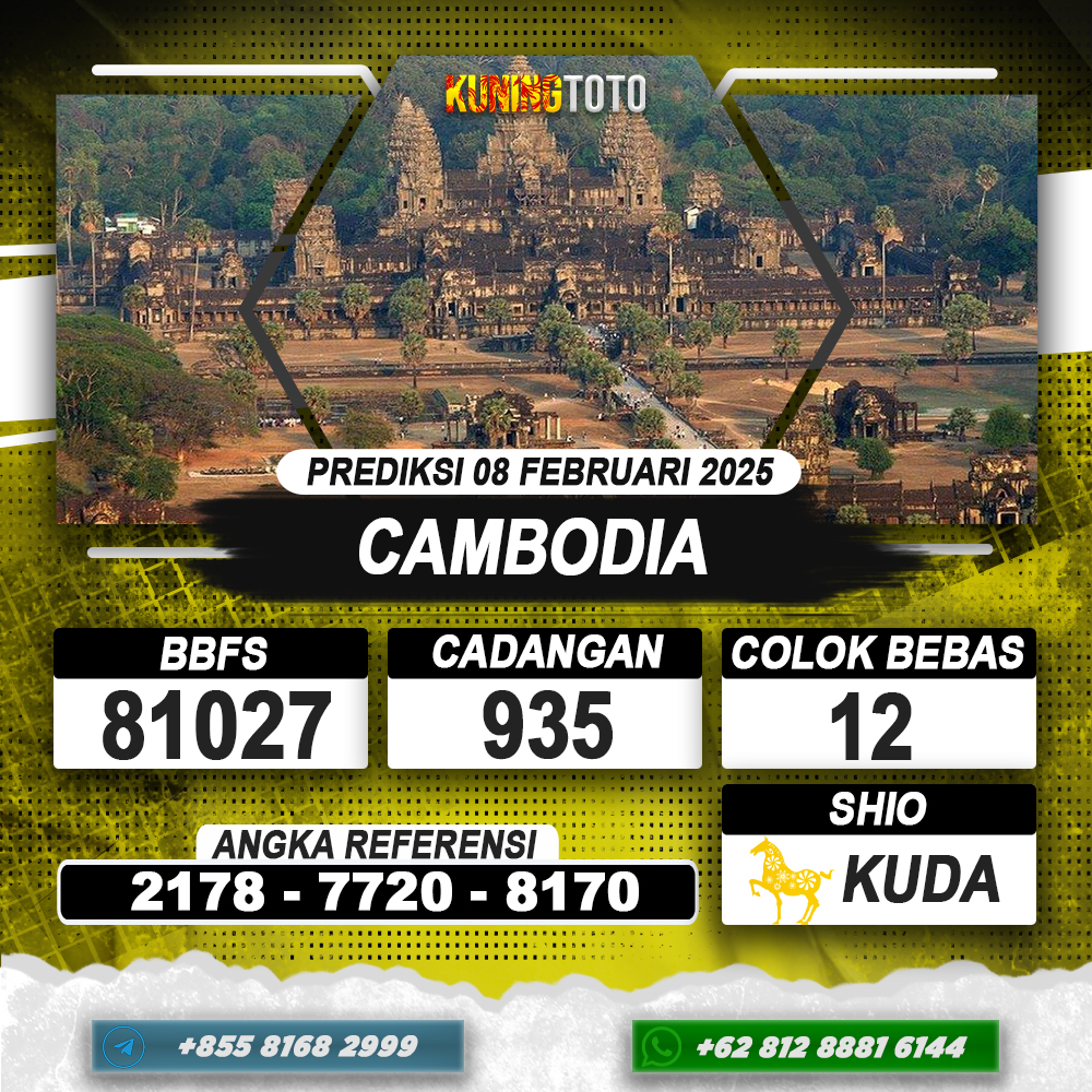 PREDIKSI CAMBODIA 08 FEB 2025 | PREDIKSI TOGEL KUNINGTOTO