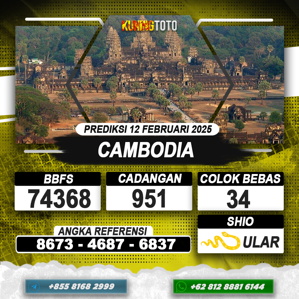 PREDIKSI CAMBODIA 12 FEB 2025 | PREDIKSI TOGEL KUNINGTOTO