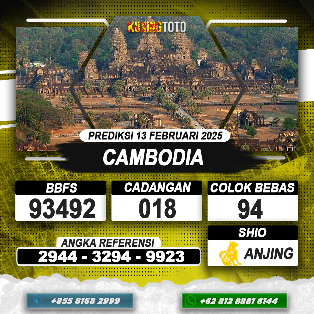 PREDIKSI CAMBODIA 13 FEB 2025 | PREDIKSI TOGEL KUNINGTOTO