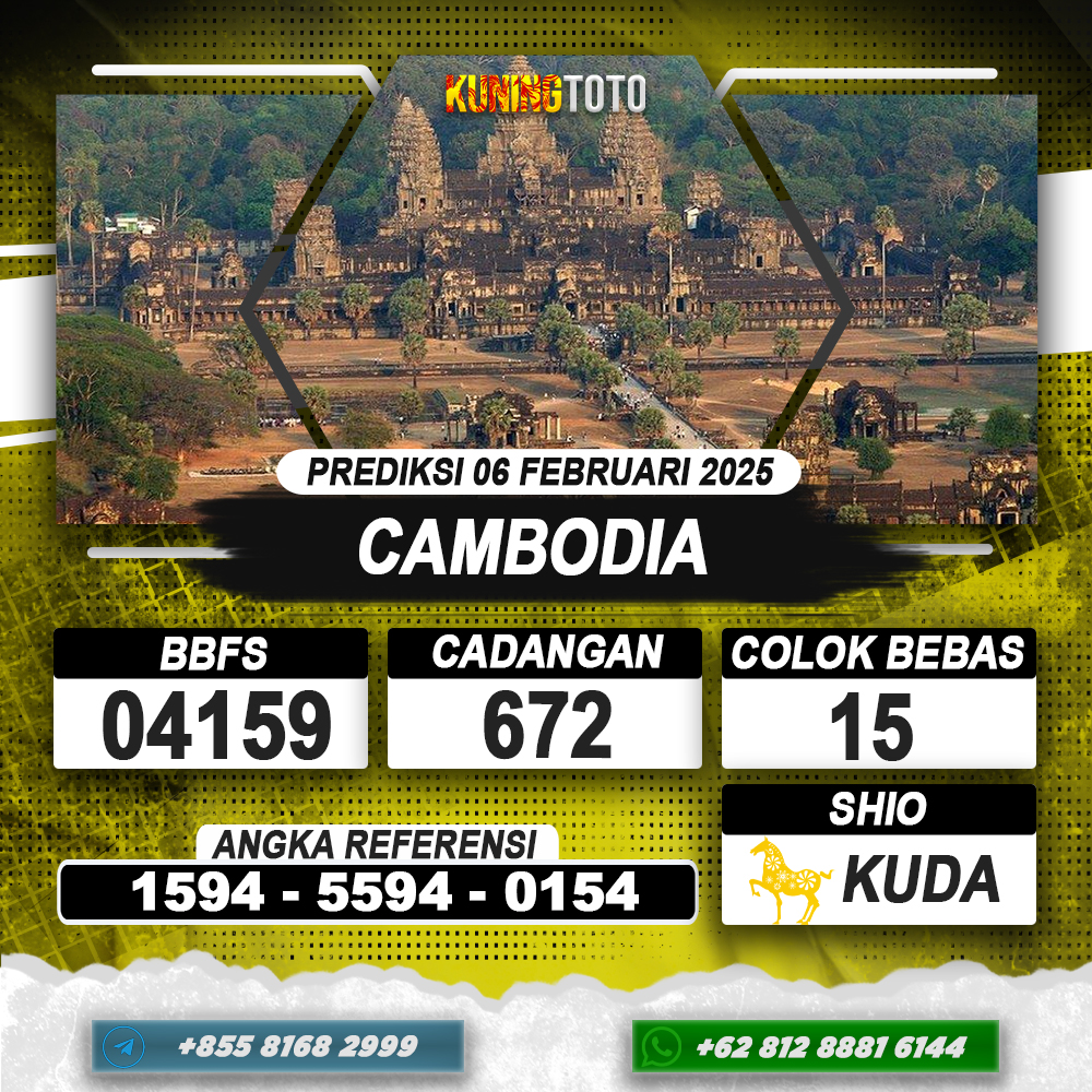 PREDIKSI CAMBODIA 06 FEB 2025 | PREDIKSI TOGEL KUNINGTOTO