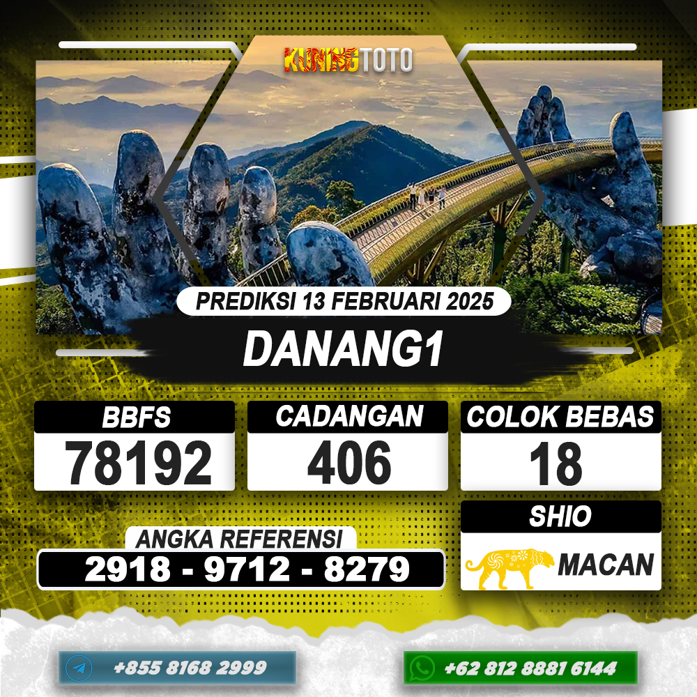 PREDIKSI DANANG1 13 FEB 2025 | PREDIKSI TOGEL KUNINGTOTO