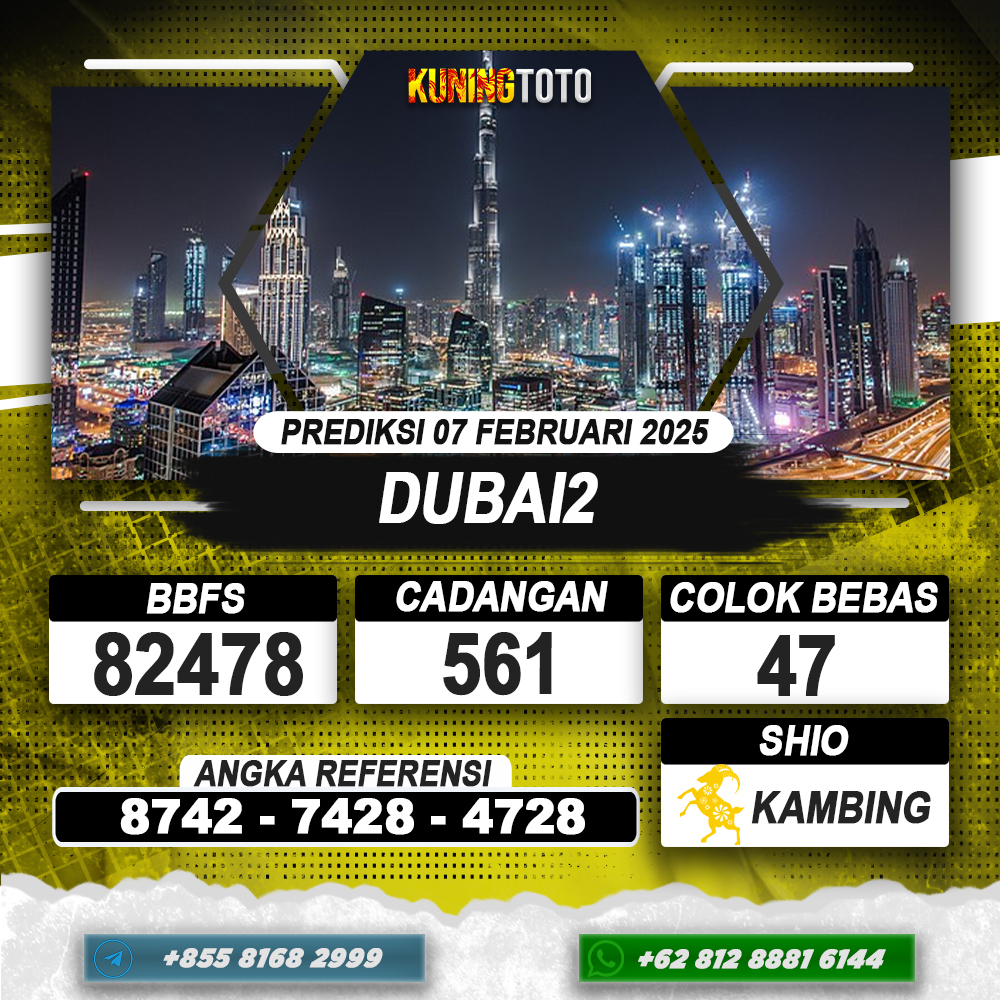 PREDIKSI DUBAI2 07 FEB 2025 | PREDIKSI TOGEL KUNINGTOTO