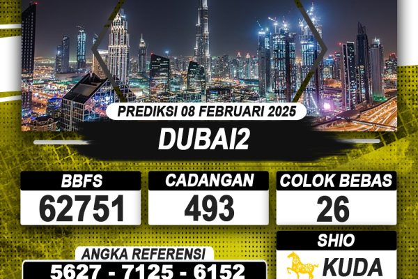 PREDIKSI DUBAI2 08 FEB 2025 | PREDIKSI TOGEL KUNINGTOTO