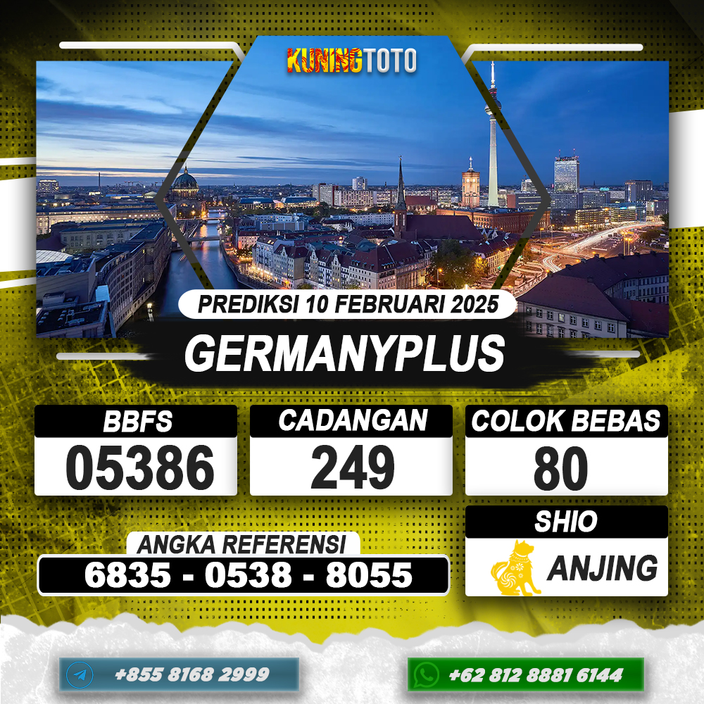 PREDIKSI GERMANYPLUS 10 FEB 2025 | PREDIKSI TOGEL KUNINGTOTO