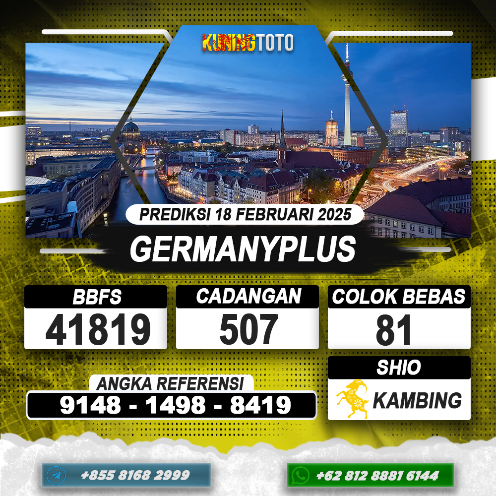 PREDIKSI GERMANYPLUS 18 FEB 2025 | PREDIKSI TOGEL KUNINGTOTO