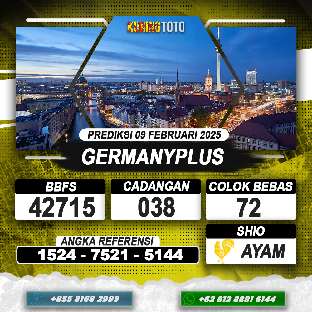 PREDIKSI GERMANYPLUS 09 FEB 2025 | PREDIKSI TOGEL KUNINGTOTO