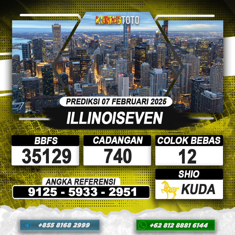 PREDIKSI ILLINOISEVEN 07 FEB 2025 | PREDIKSI TOGEL KUNINGTOTO