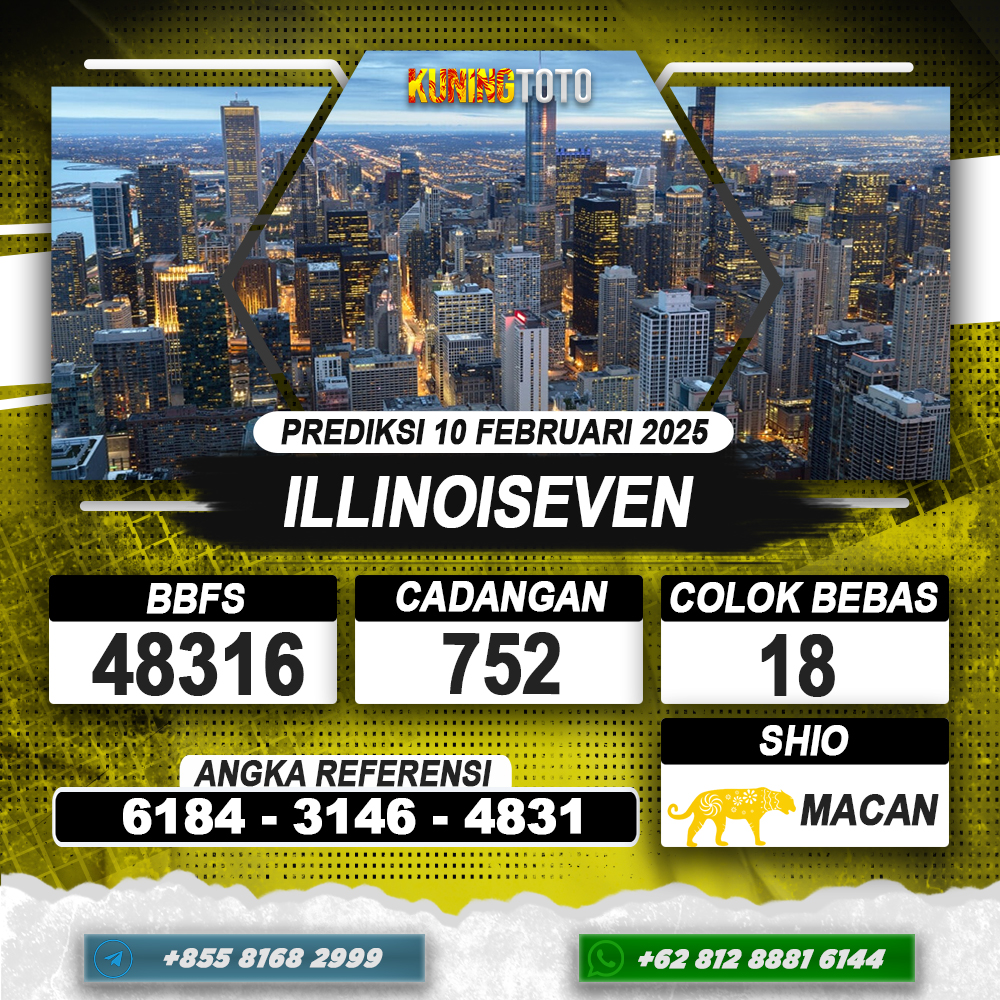 PREDIKSI ILLINOISEVEN 10 FEB 2025 | PREDIKSI TOGEL KUNINGTOTO