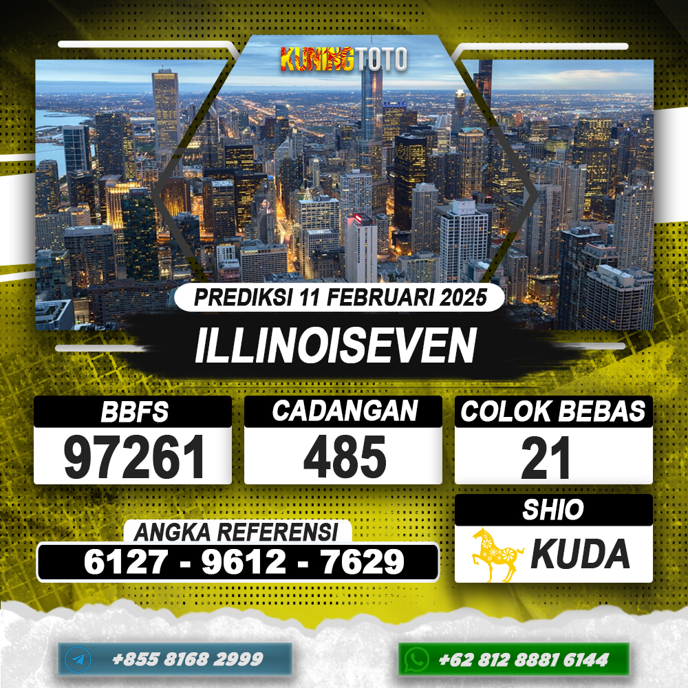 PREDIKSI ILLINOISEVEN 11 FEB 2025 | PREDIKSI TOGEL KUNINGTOTO