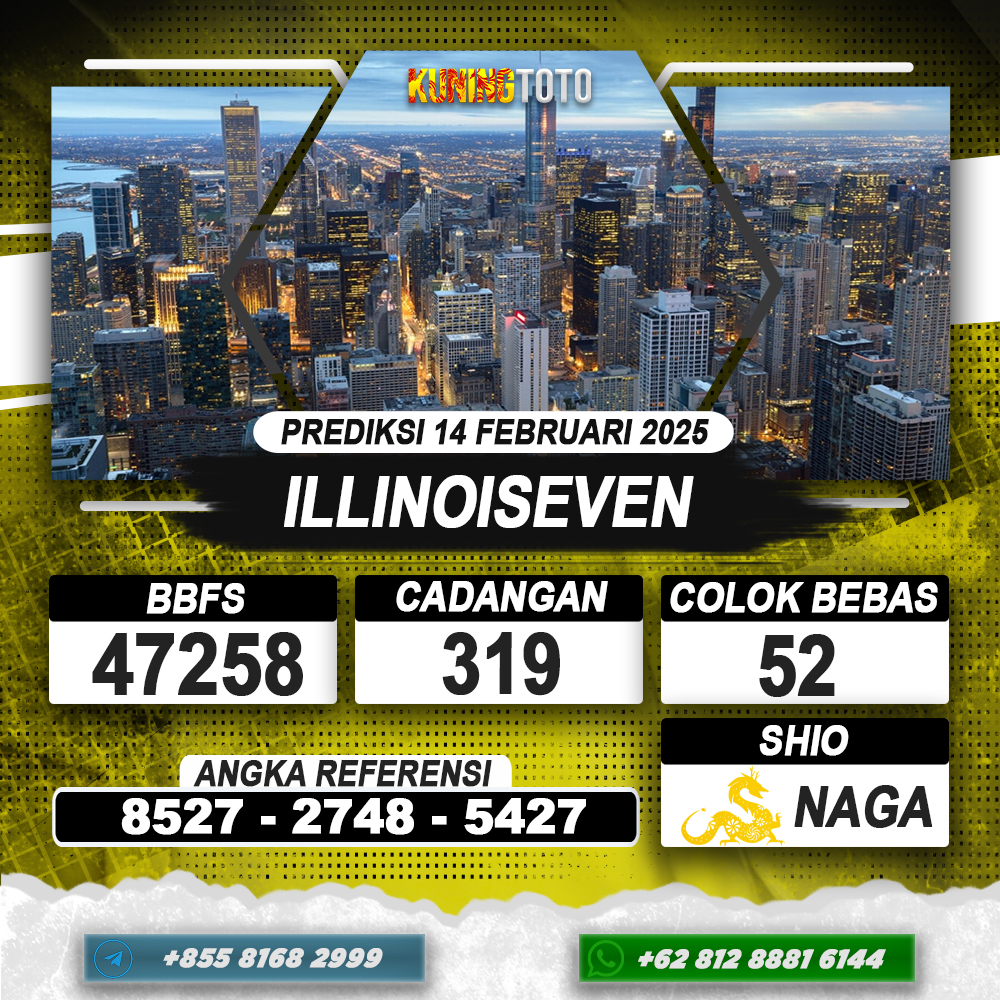 PREDIKSI ILLINOISEVEN 14 FEB 2025 | PREDIKSI TOGEL KUNINGTOTO