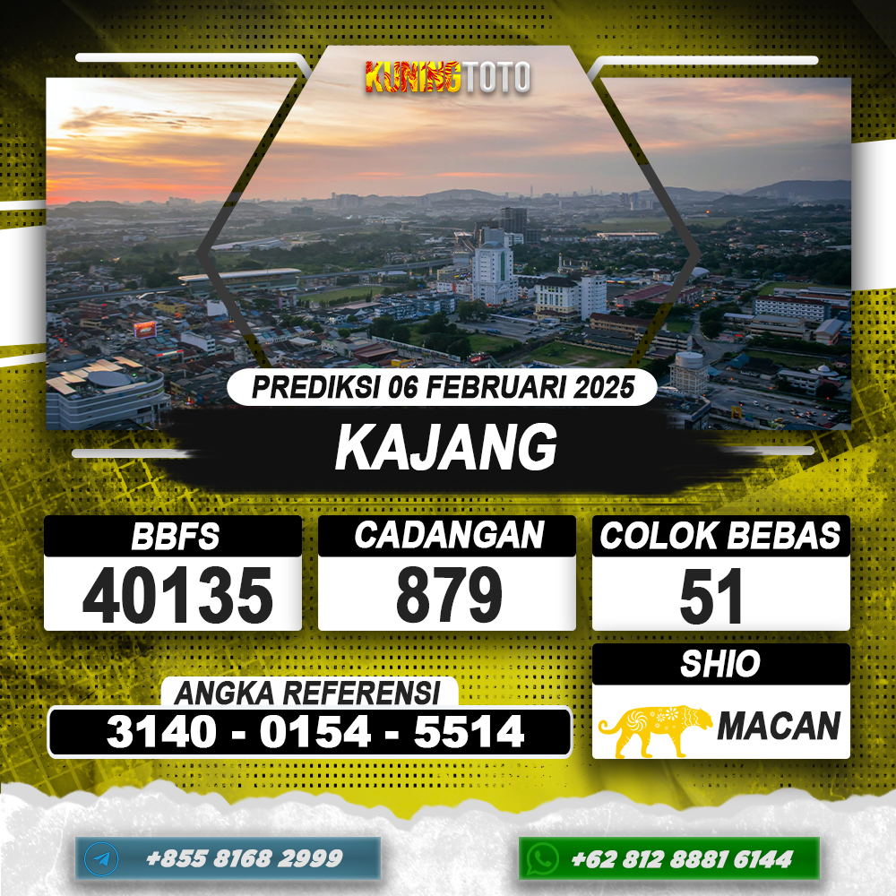 PREDIKSI KAJANG 06 FEB 2025 | PREDIKSI TOGEL KUNINGTOTO