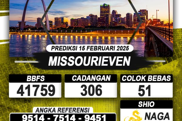 PREDIKSI MISSOURIEVEN 15 FEB 2025 | PREDIKSI TOGEL KUNINGTOTO