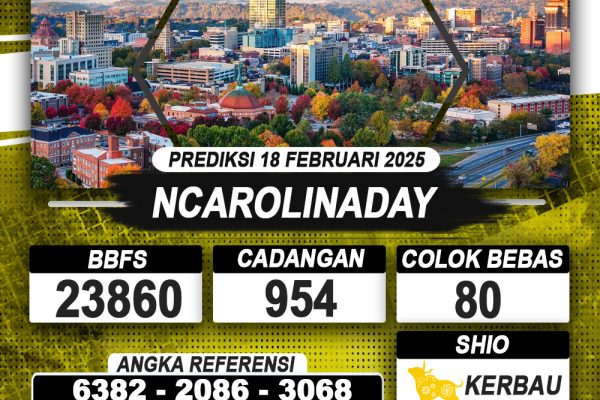 PREDIKSI NCAROLINADAY 18 FEB 2025 | PREDIKSI TOGEL KUNINGTOTO