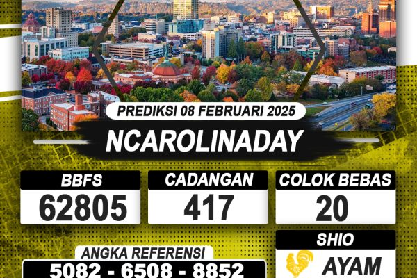 PREDIKSI NCAROLINADAY 08 FEB 2025 | PREDIKSI TOGEL KUNINGTOTO