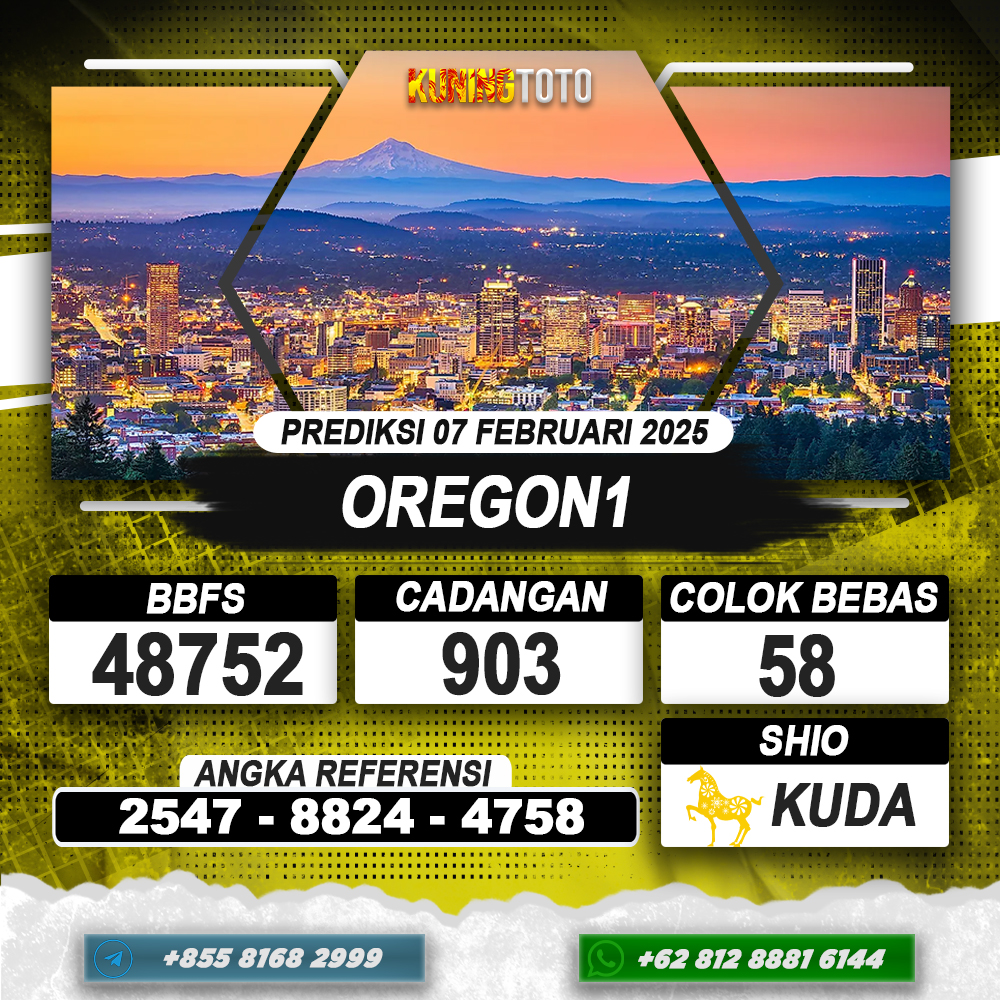 PREDIKSI OREGON1 07 FEB 2025 | PREDIKSI TOGEL KUNINGTOTO