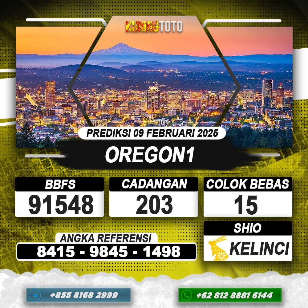 PREDIKSI OREGON1 09 FEB 2025 | PREDIKSI TOGEL KUNINGTOTO