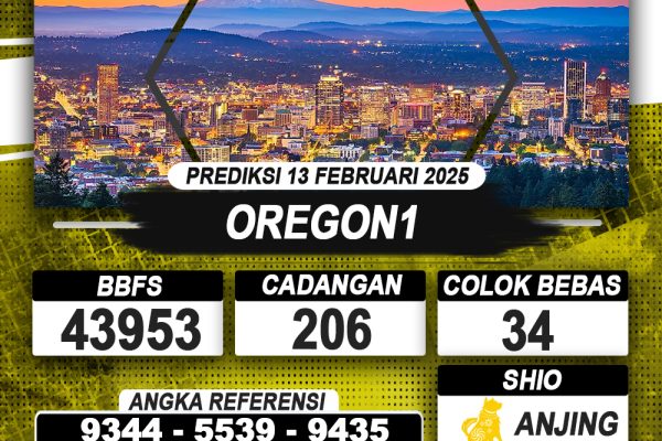 PREDIKSI OREGON1 13 FEB 2025 | PREDIKSI TOGEL KUNINGTOTO