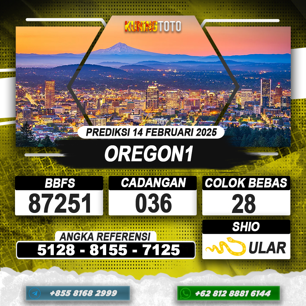 PREDIKSI OREGON1 14 FEB 2025 | PREDIKSI TOGEL KUNINGTOTO