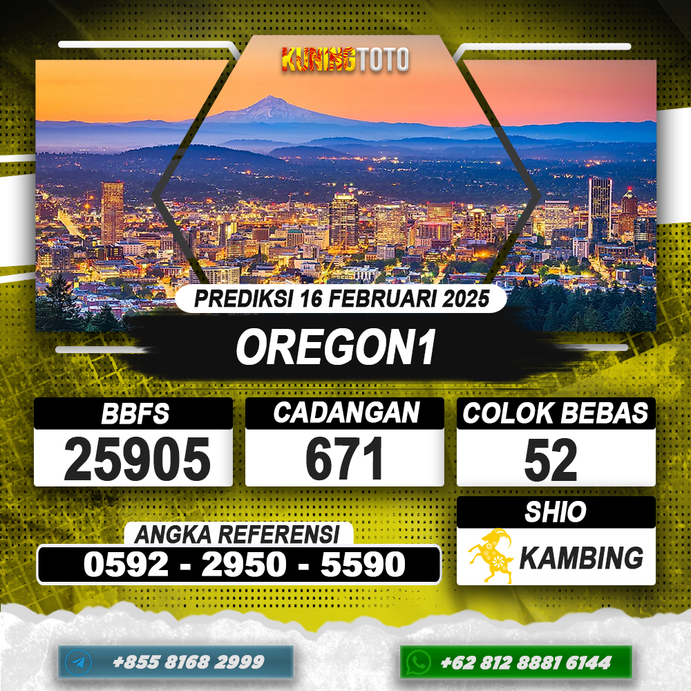 PREDIKSI OREGON1 16 FEB 2025 | PREDIKSI TOGEL KUNINGTOTO