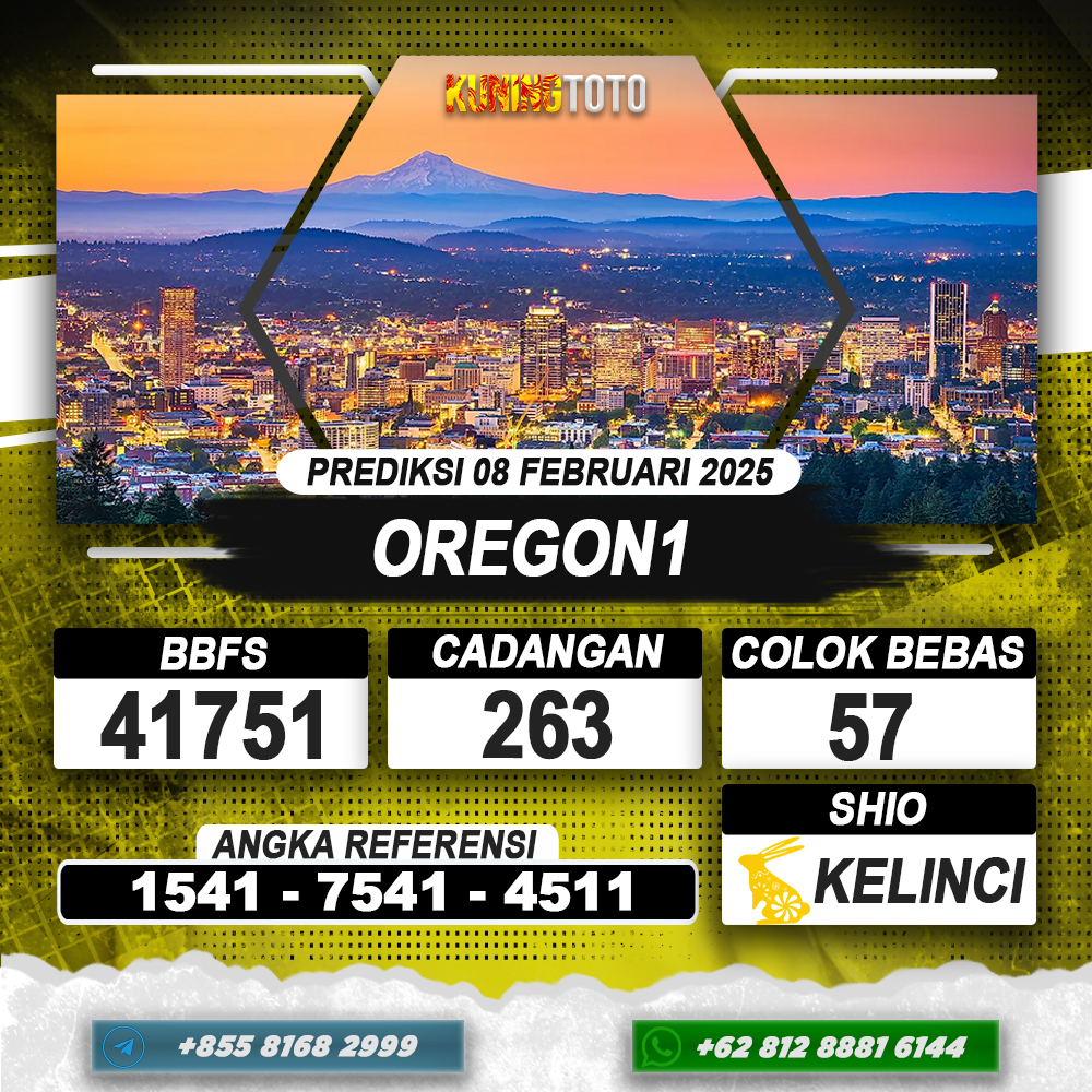 PREDIKSI OREGON1 08 FEB 2025 | PREDIKSI TOGEL KUNINGTOTO