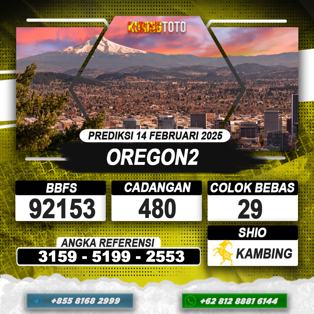 PREDIKSI OREGON2 14 FEB 2025 | PREDIKSI TOGEL KUNINGTOTO