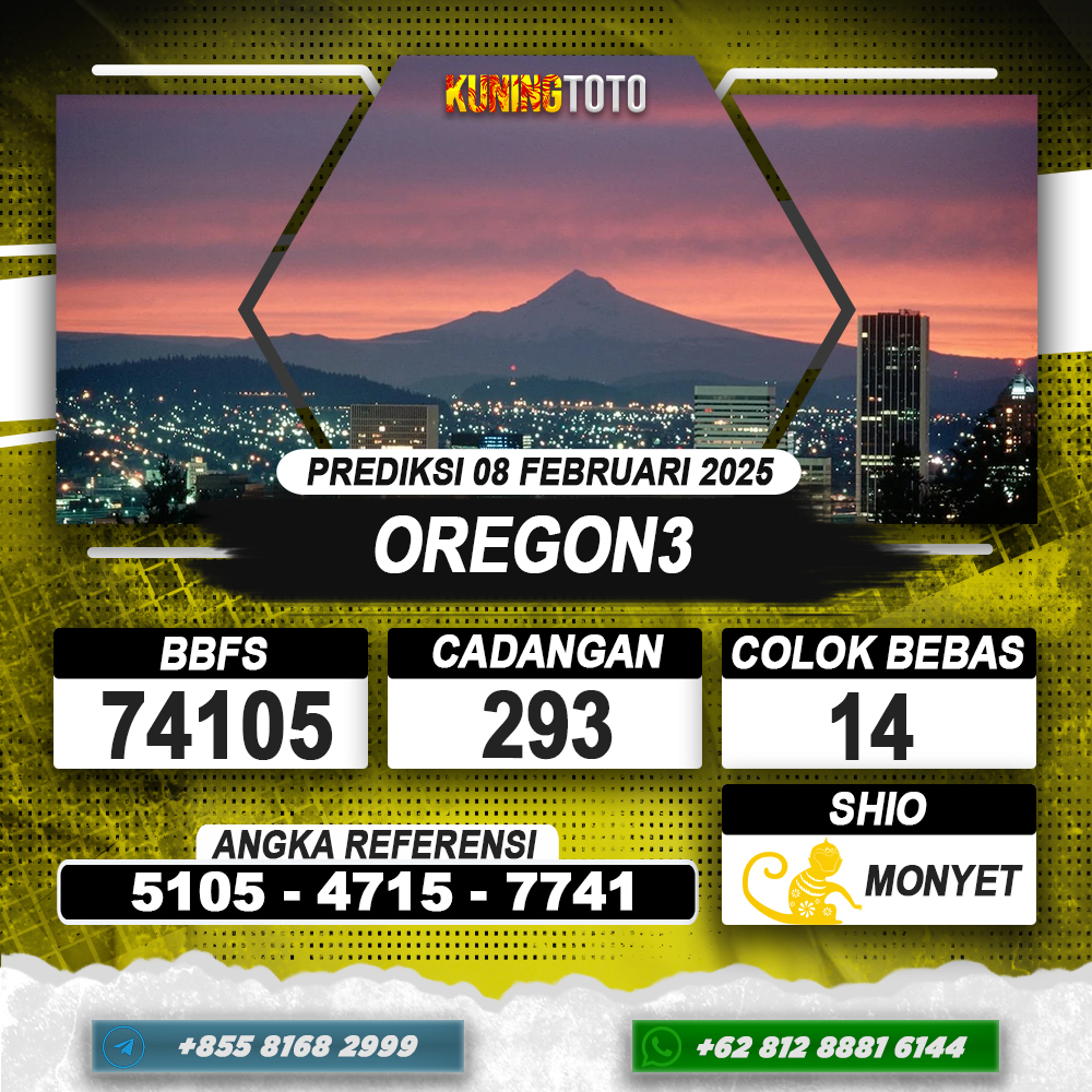 PREDIKSI OREGON3 08 FEB 2025 | PREDIKSI TOGEL KUNINGTOTO