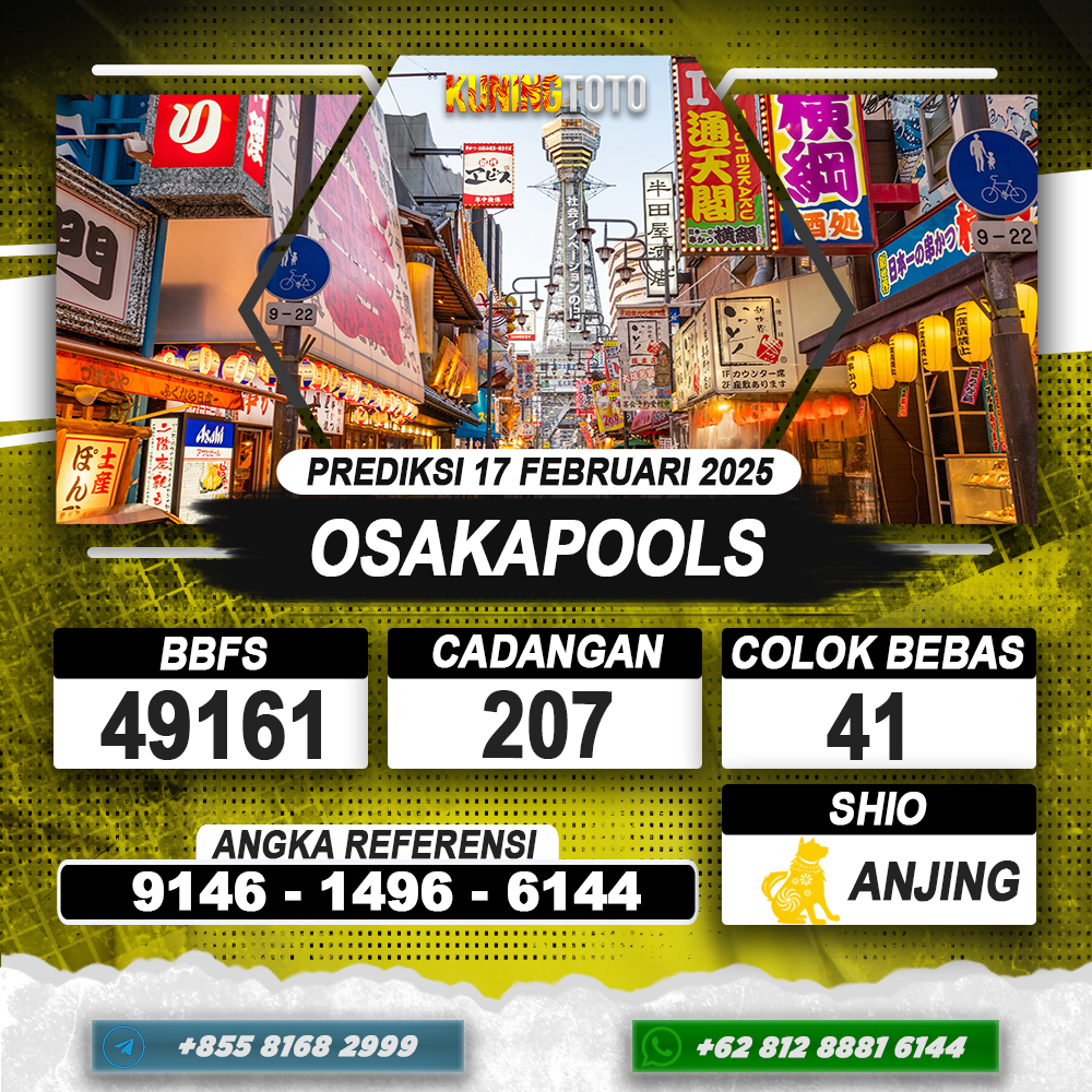 PREDIKSI OSAKAPOOLS 17 FEB 2025 | PREDIKSI TOGEL KUNINGTOTO