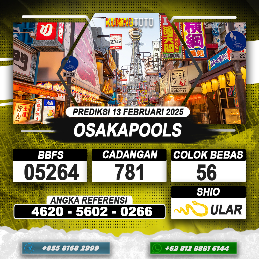 PREDIKSI OSAKAPOOLS 13 FEB 2025 | PREDIKSI TOGEL KUNINGTOTO