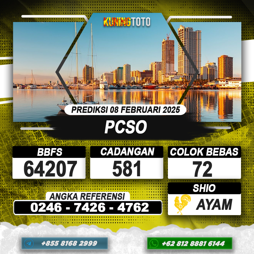 PREDIKSI PCSO 08 FEB 2025 | PREDIKSI TOGEL KUNINGTOTO