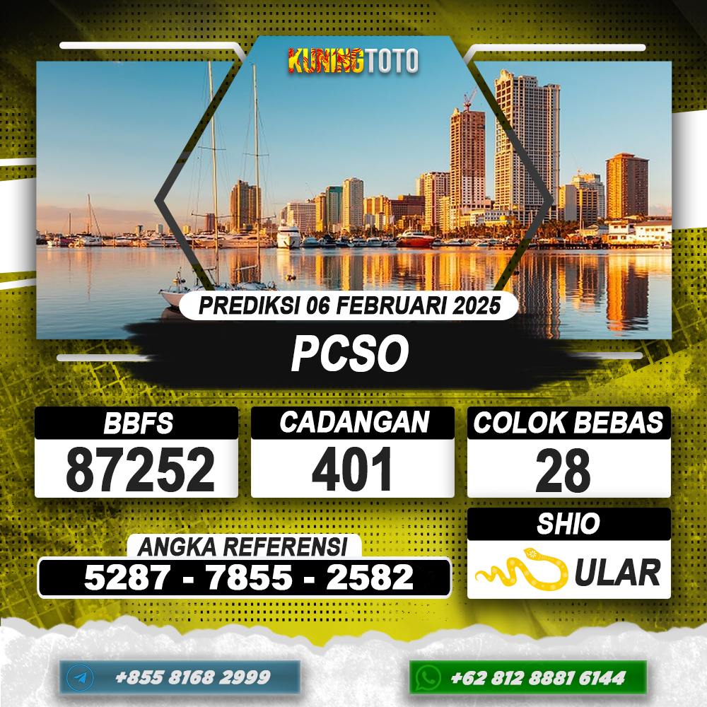 PREDIKSI PCSO 06 FEB 2025 | PREDIKSI TOGEL KUNINGTOTO