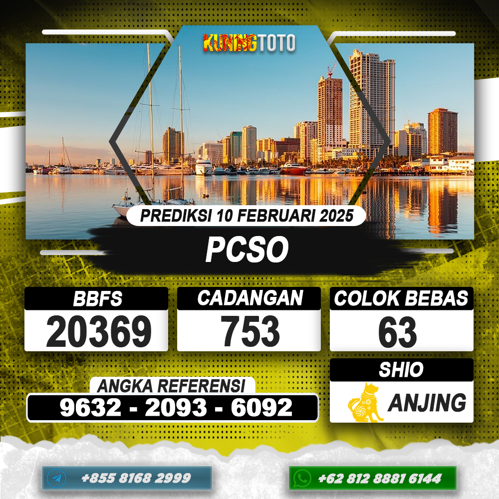 PREDIKSI PCSO 10 FEB 2025 | PREDIKSI TOGEL KUNINGTOTO