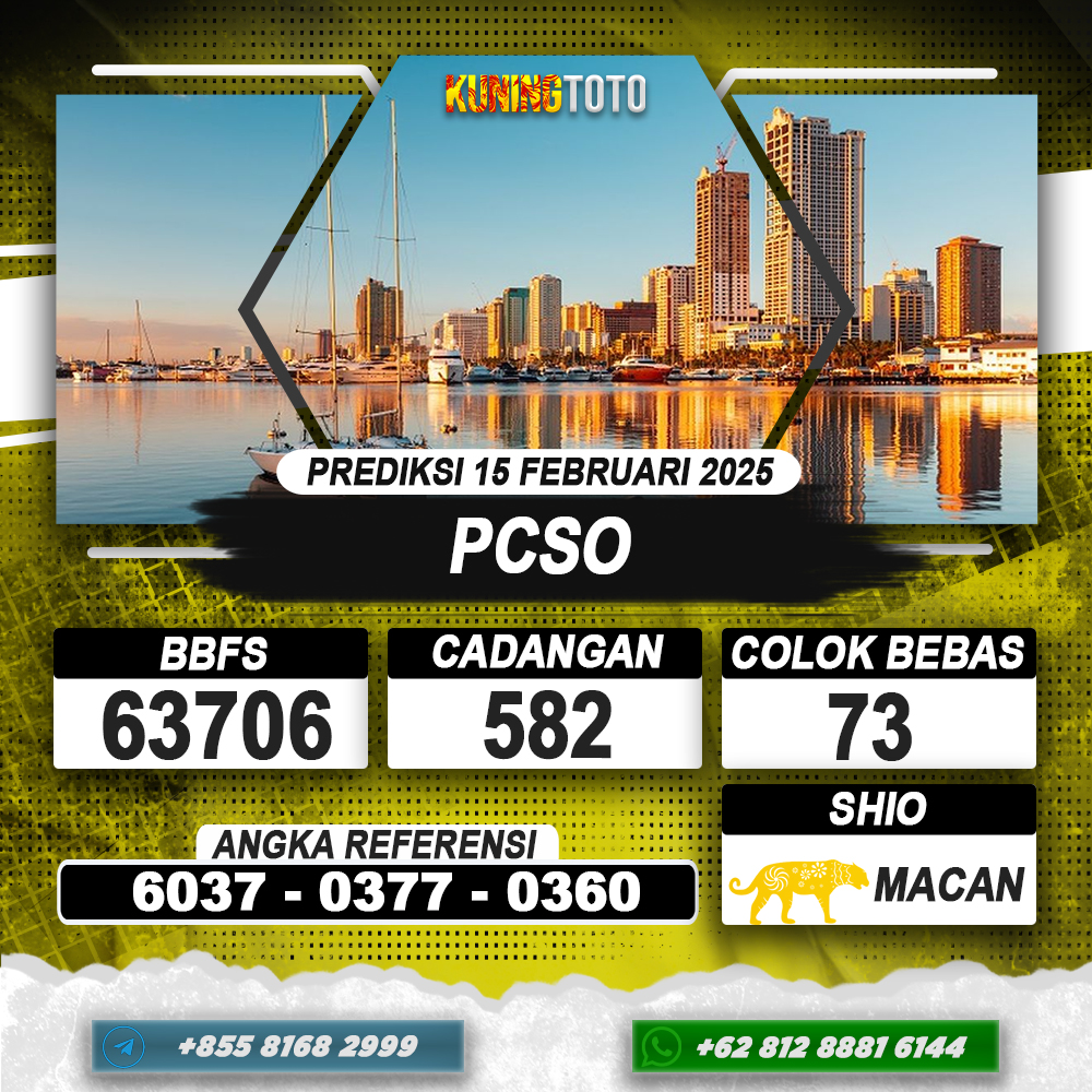 PREDIKSI PCSO 15 FEB 2025 | PREDIKSI TOGEL KUNINGTOTO