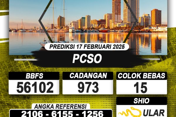 PREDIKSI PCSO 17 FEB 2025 | PREDIKSI TOGEL KUNINGTOTO