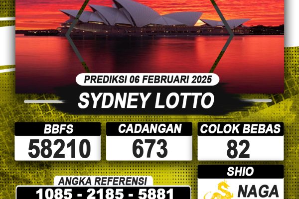 PREDIKSI SYDNEY LOTTO 06 FEB 2025 | PREDIKSI TOGEL KUNINGTOTO