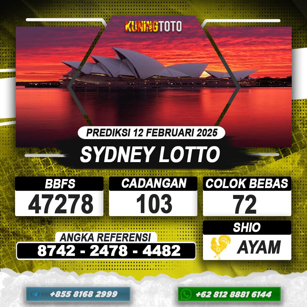 PREDIKSI SYDNEY LOTTO 12 FEB 2025 | PREDIKSI TOGEL KUNINGTOTO