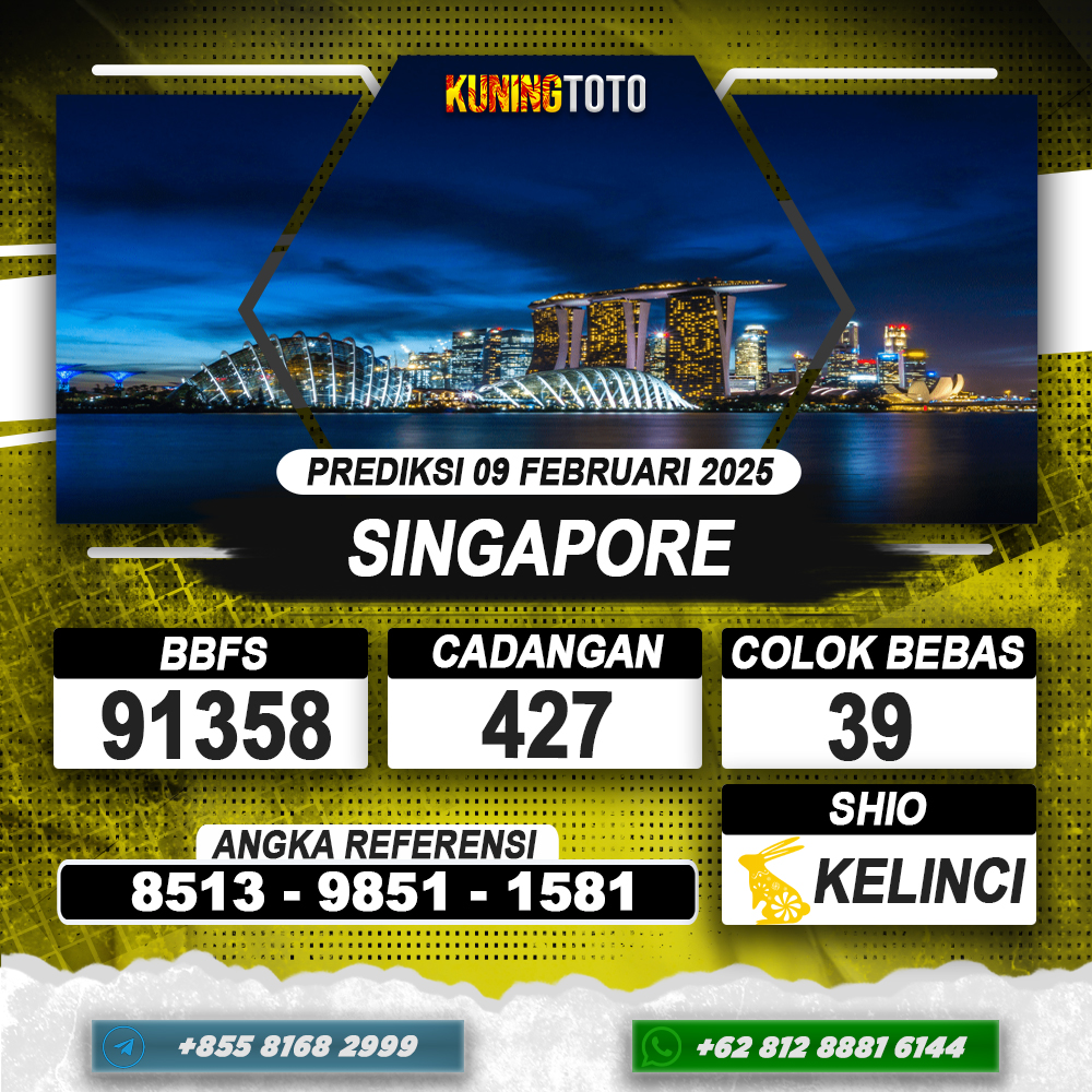 PREDIKSI SINGAPORE 09 FEB 2025 | PREDIKSI TOGEL KUNINGTOTO