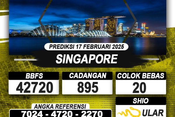 PREDIKSI SINGAPORE 17 FEB 2025 | PREDIKSI TOGEL KUNINGTOTO