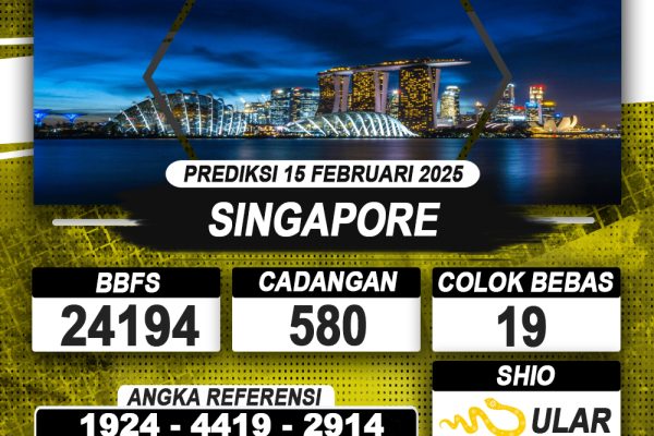 PREDIKSI SINGAPORE 15 FEB 2025 | PREDIKSI TOGEL KUNINGTOTO