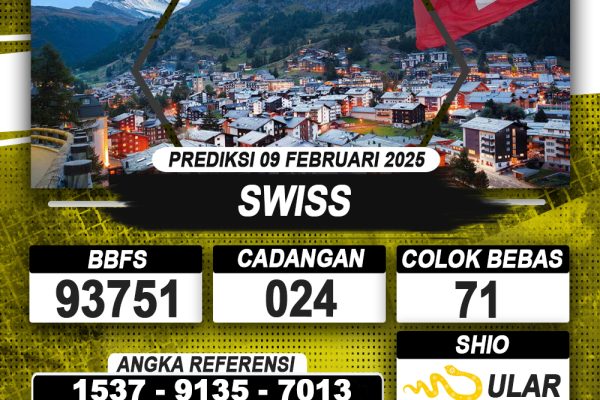 PREDIKSI SWISS 09 FEB 2025 | PREDIKSI TOGEL KUNINGTOTO