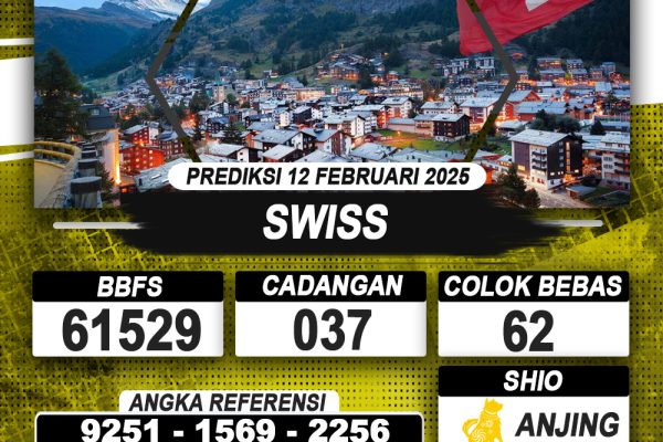 PREDIKSI SWISS 12 FEB 2025 | PREDIKSI TOGEL KUNINGTOTO