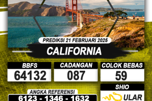 PREDIKSI CALIFORNIA 21 FEB 2025 | PREDIKSI TOGEL KUNINGTOTO