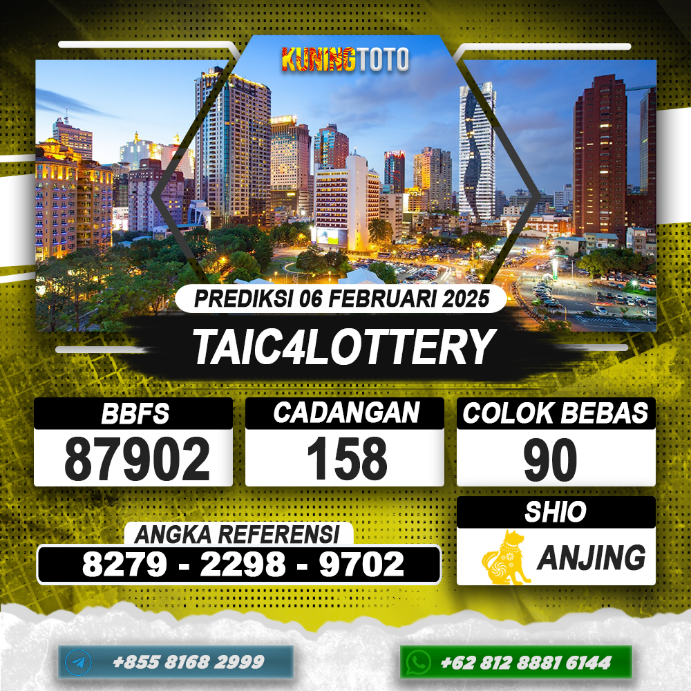 PREDIKSI TAIC4LOTTERY 06 FEB 2025 | PREDIKSI TOGEL KUNINGTOTO