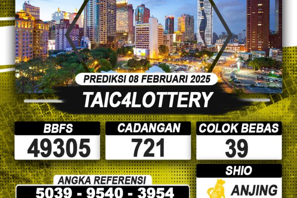 PREDIKSI TAIC4LOTTERY 08 FEB 2025 | PREDIKSI TOGEL KUNINGTOTO