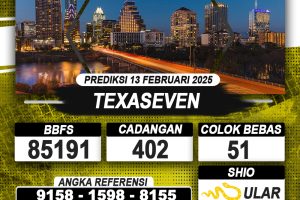 PREDIKSI TEXASEVEN 13 FEB 2025 | PREDIKSI TOGEL KUNINGTOTO