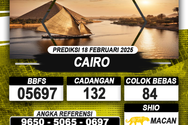 PREDIKSI CAIRO 18 FEB 2025 | PREDIKSI TOGEL KUNINGTOTO