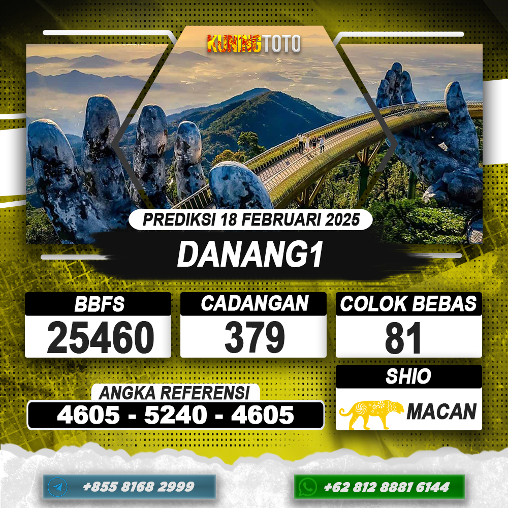 PREDIKSI DANANG1 18 FEB 2025 | PREDIKSI TOGEL KUNINGTOTO