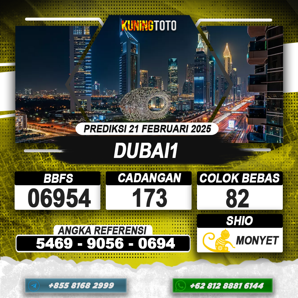 PREDIKSI DUBAI1 21 FEB 2025 | PREDIKSI TOGEL KUNINGTOTO